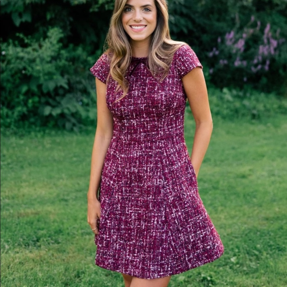 Gal Meets Glam Nell Tweed Mini Dress 0